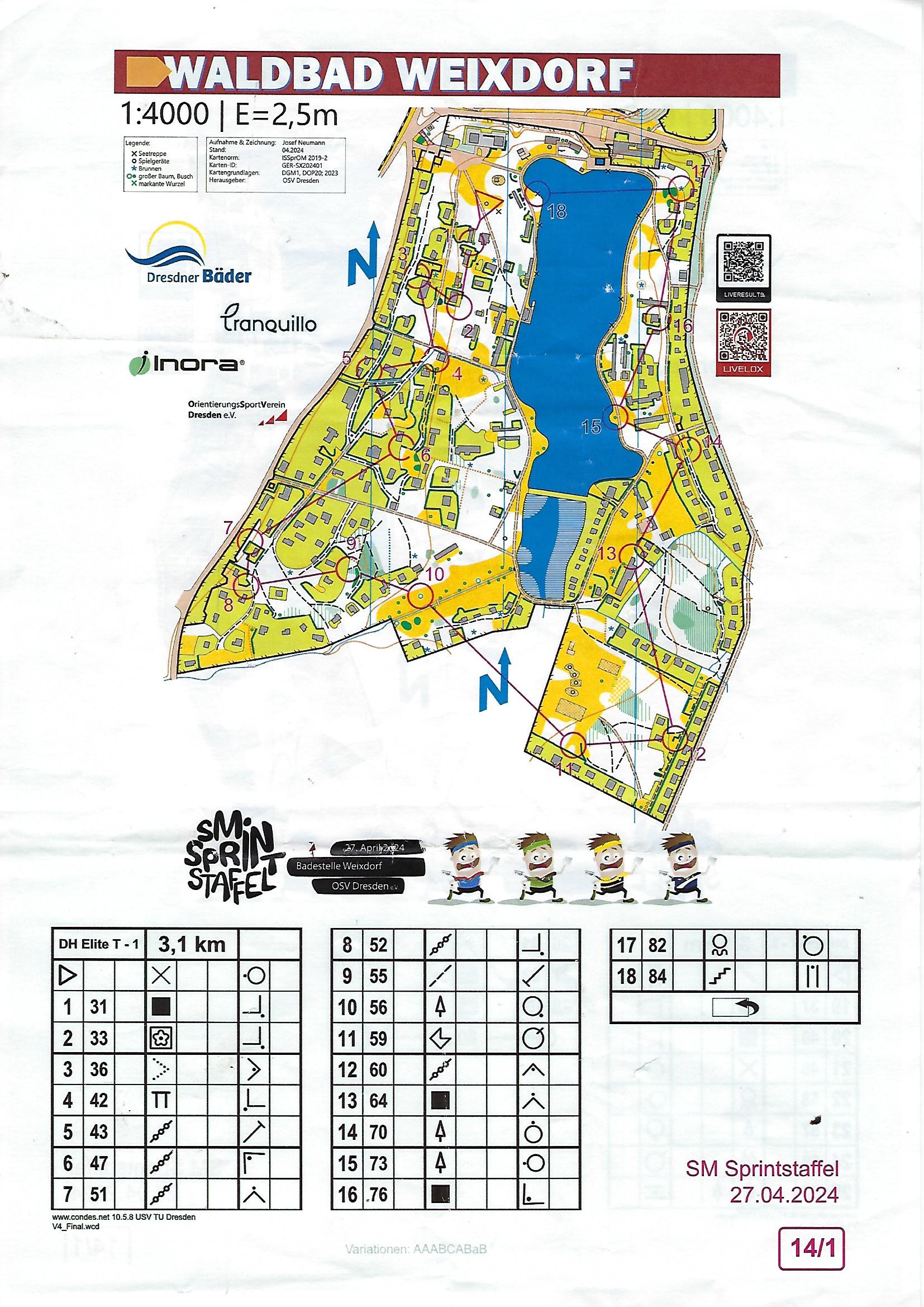 Sächsische Meisterschaft Sprint-Staffel (2024-04-27)