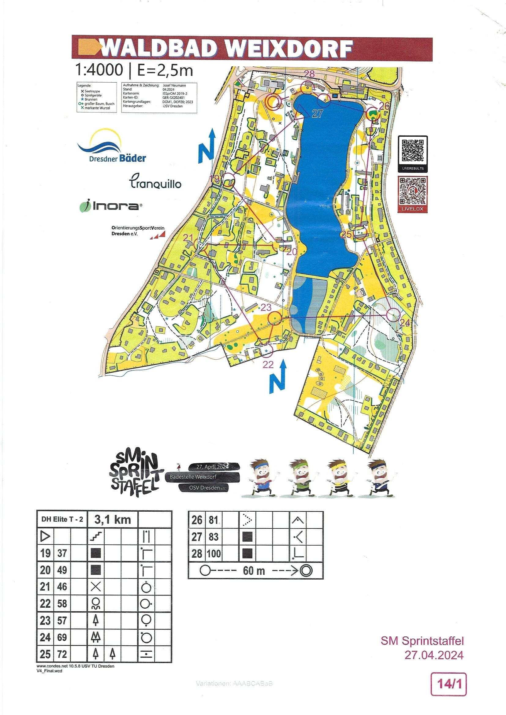 Sächsische Meisterschaft Sprint-Staffel - Karte 2 (2024-04-27)