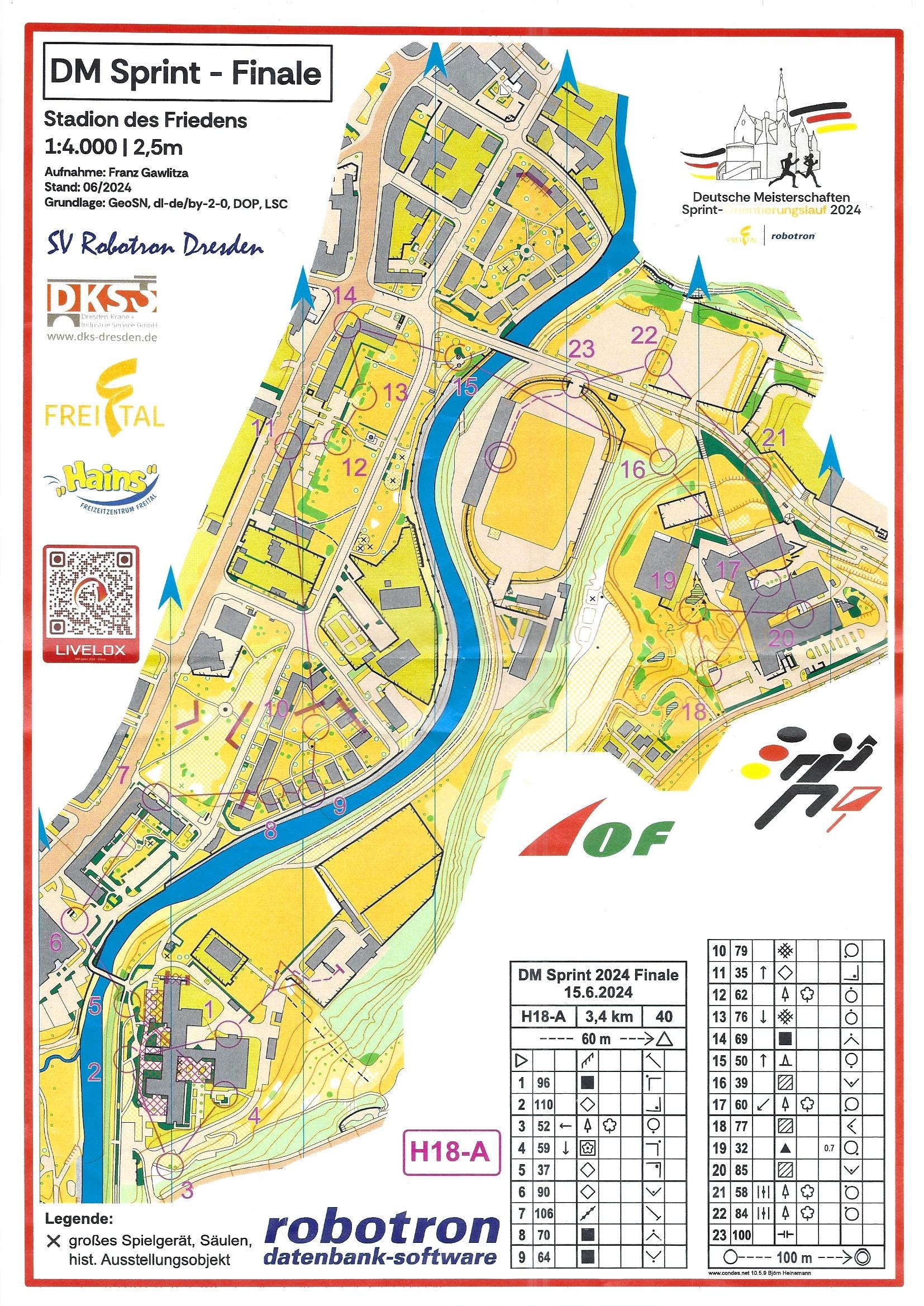 Deutsche Meisterschaft Sprint-OL 2024 Freital (15.06.2024)