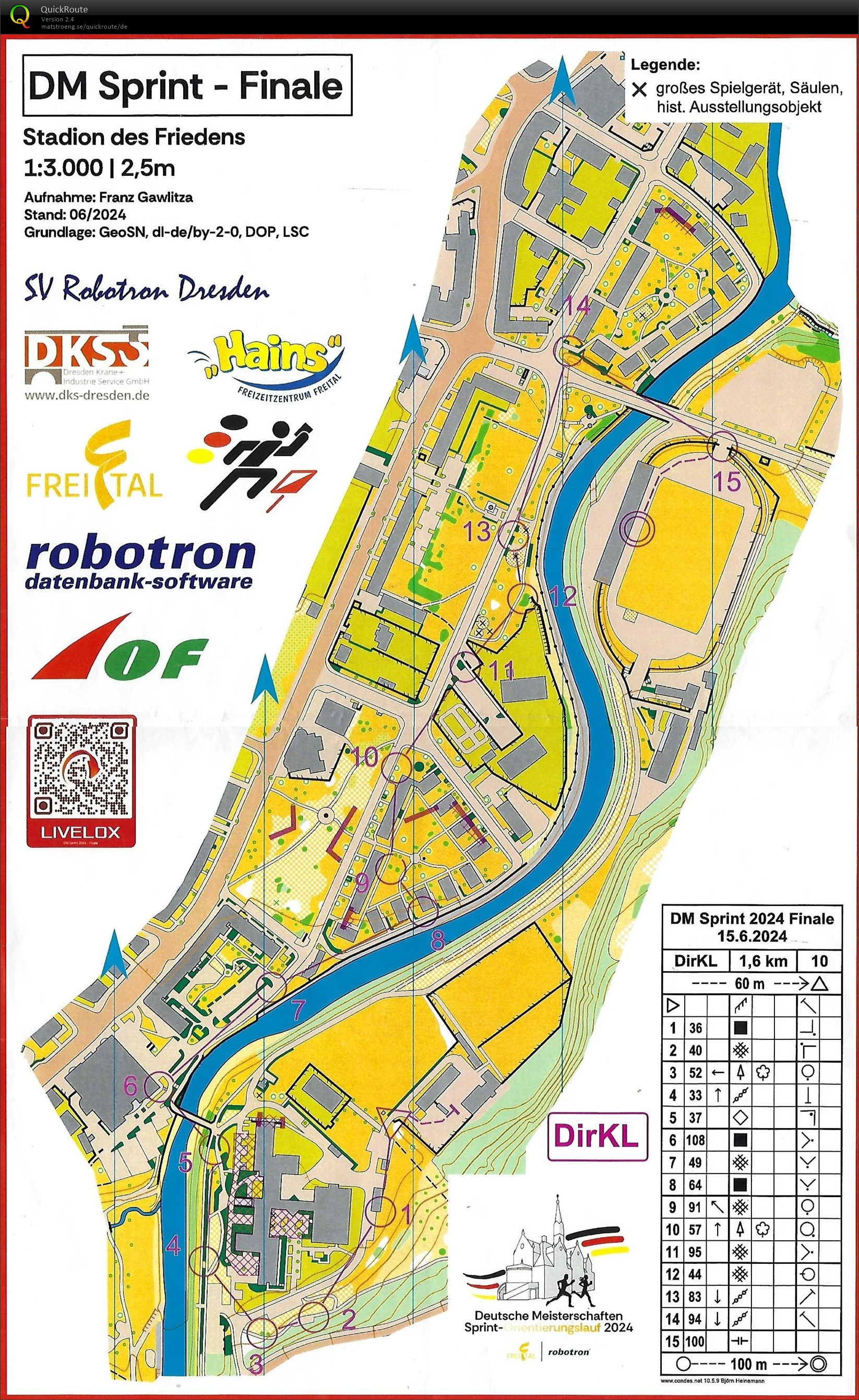 Deutsche Meisterschaft Sprint-OL 2024 Freital (15.06.2024)