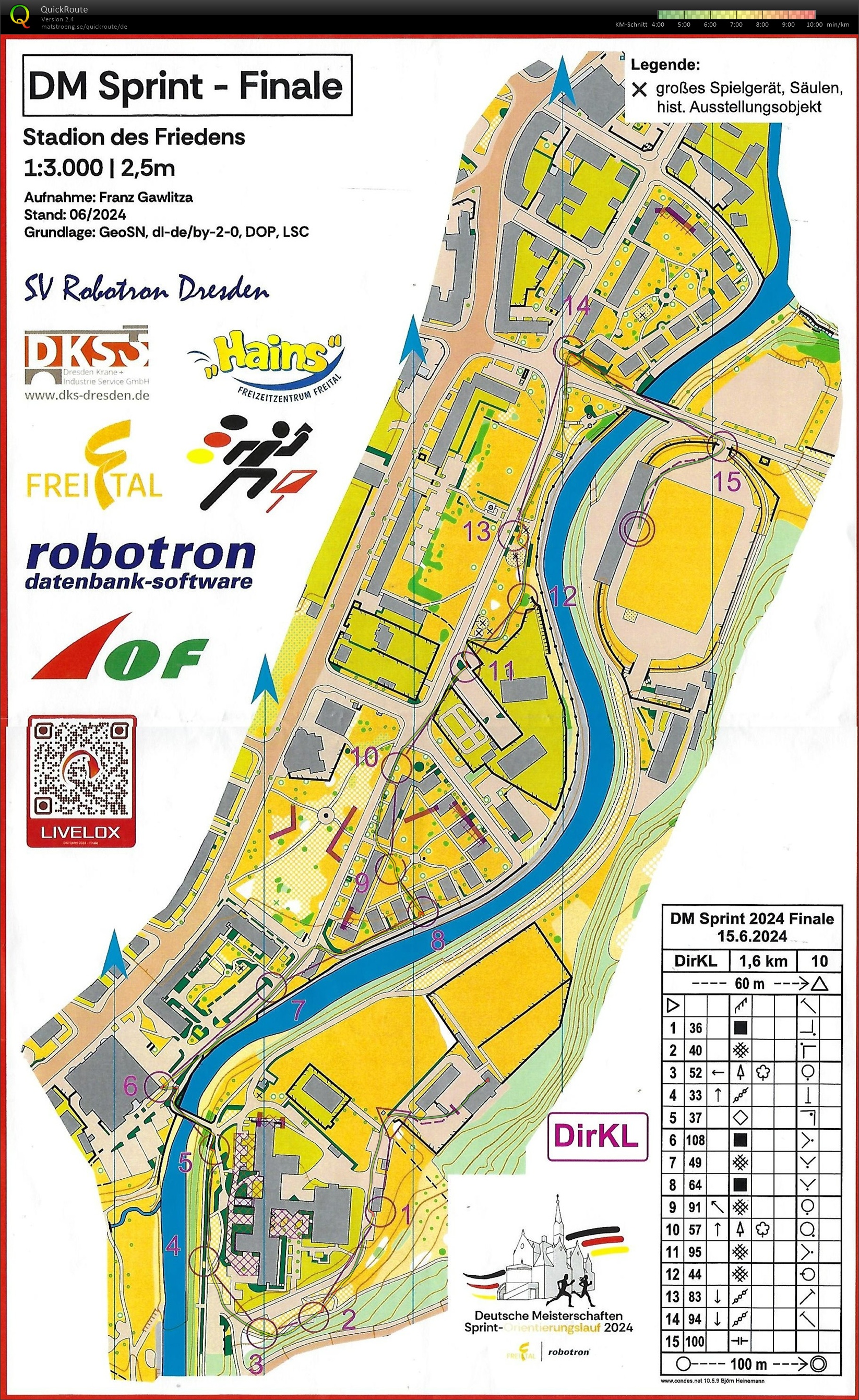 Deutsche Meisterschaft Sprint-OL 2024 Freital (15.06.2024)