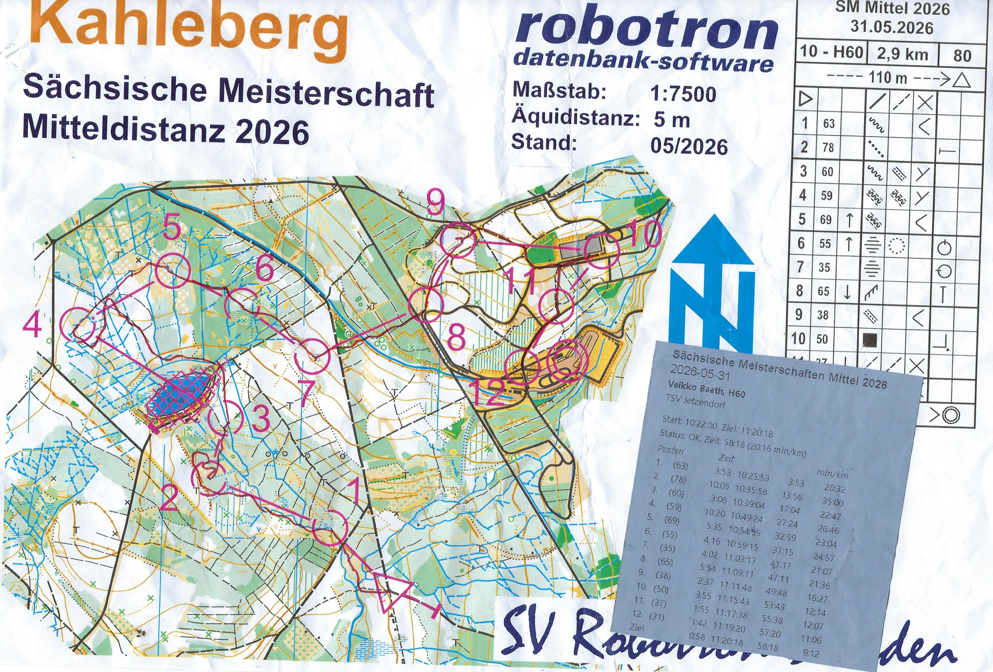 Sächsische Meisterschaft Mittel OL 2026 Zinnwald (31.05.2026)